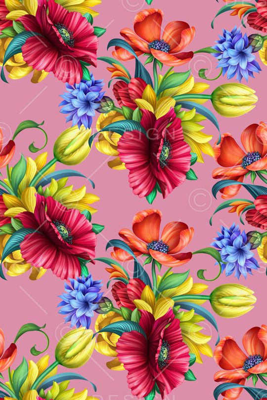 郁金香印花华亿平台图片