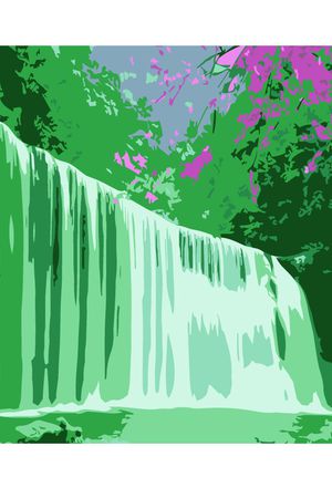 绿色印花华亿平台图片