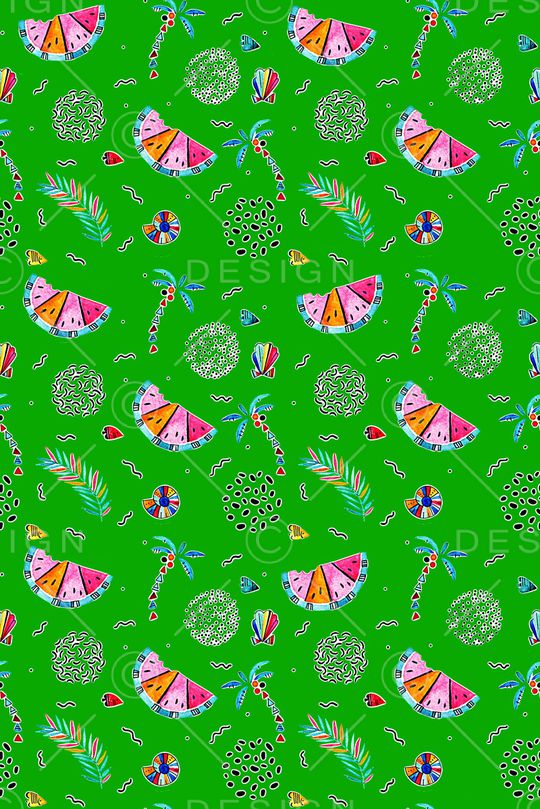 椰子树印花华亿平台图片