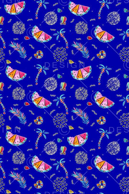 椰子树印花华亿平台图片