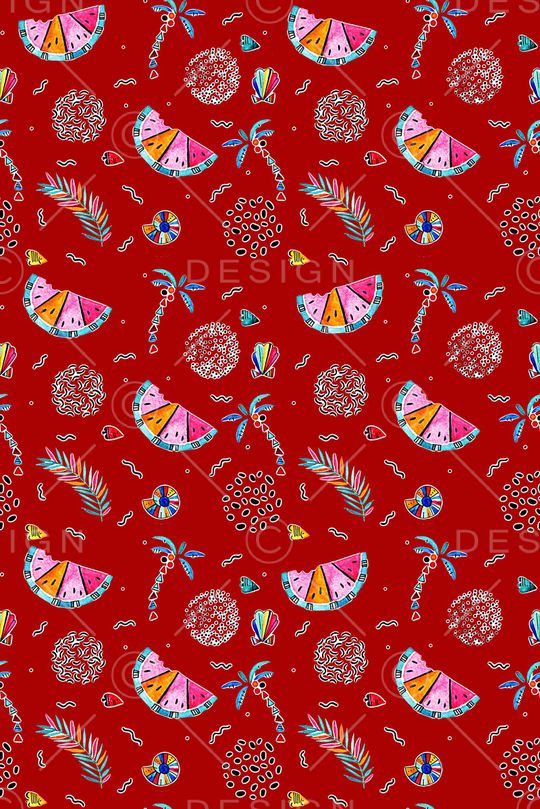 椰子树印花华亿平台图片