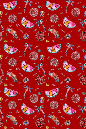 椰子树印花华亿平台图片