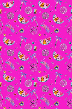 椰子树印花华亿平台图片