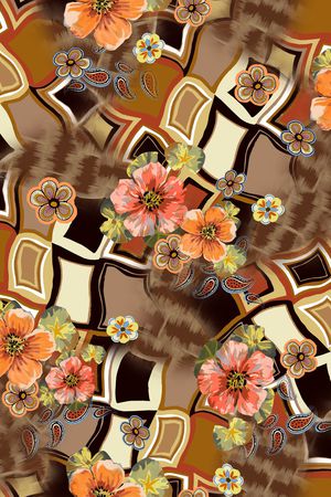 花卉印花华亿平台图片