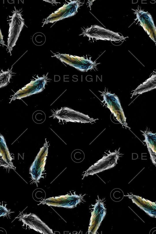 羽毛印花华亿平台图片