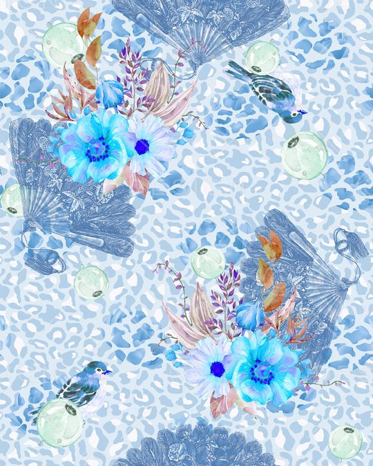 扇子印花华亿平台图片