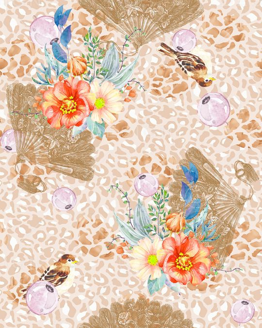 扇子印花华亿平台图片