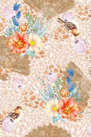 扇子印花华亿平台图片