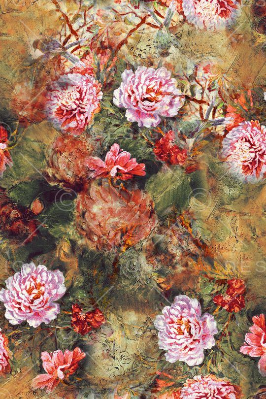 花卉印花华亿平台图片