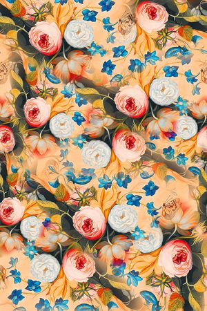 花卉印花华亿平台图片