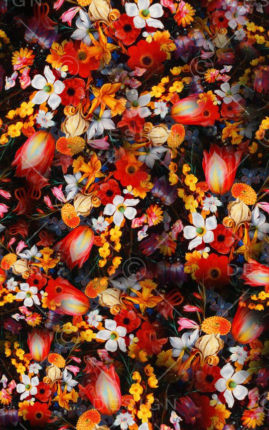 花卉印花华亿平台图片