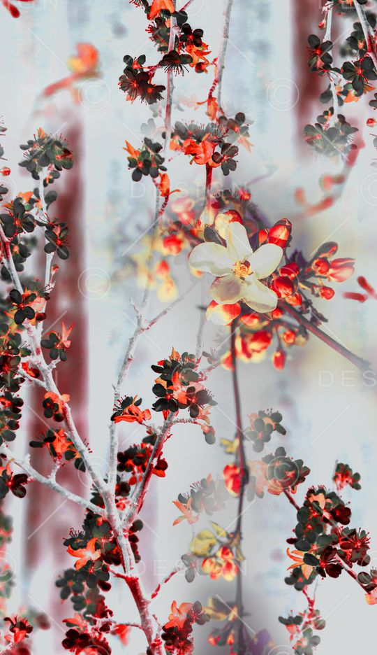 梅花印花华亿平台图片