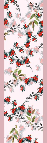 手绘花卉印花华亿平台图片