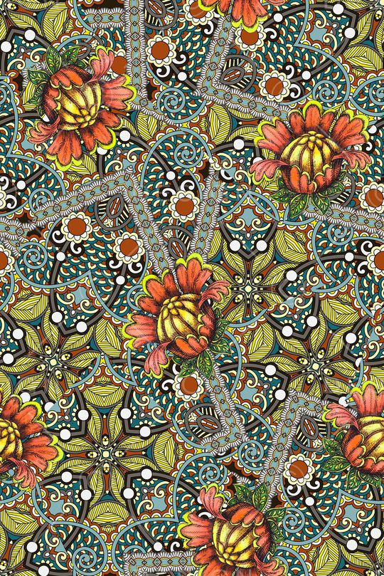 花卉印花华亿平台图片