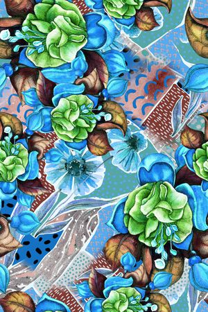 花卉印花华亿平台图片