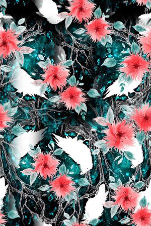 花卉印花华亿平台图片