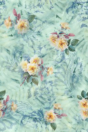 水彩花卉印花华亿平台图片