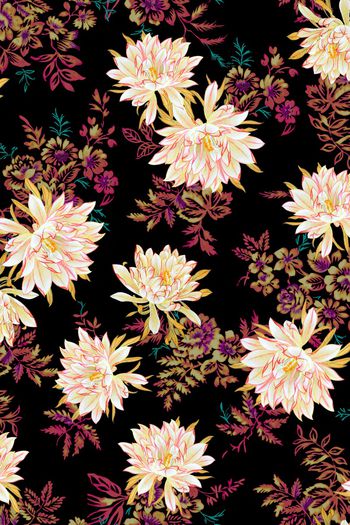 花卉印花华亿平台图片