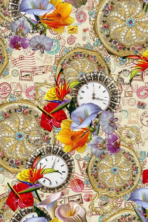 花卉印花华亿平台图片