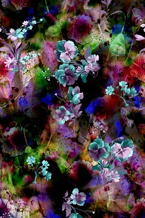 花卉印花华亿平台图片