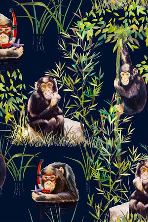 猴子印花华亿平台图片