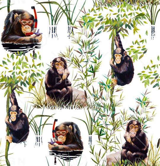 猴子印花华亿平台图片