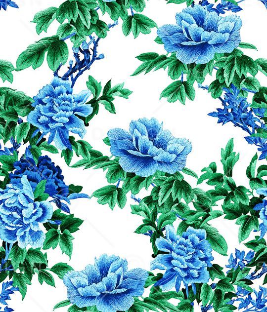 牡丹印花华亿平台图片