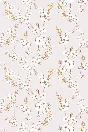 手绘花卉印花华亿平台图片