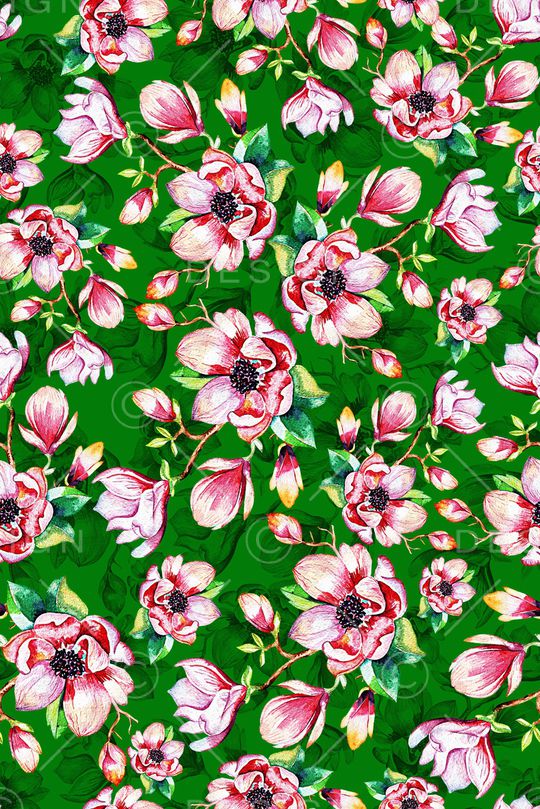 玉兰花印花华亿平台图片