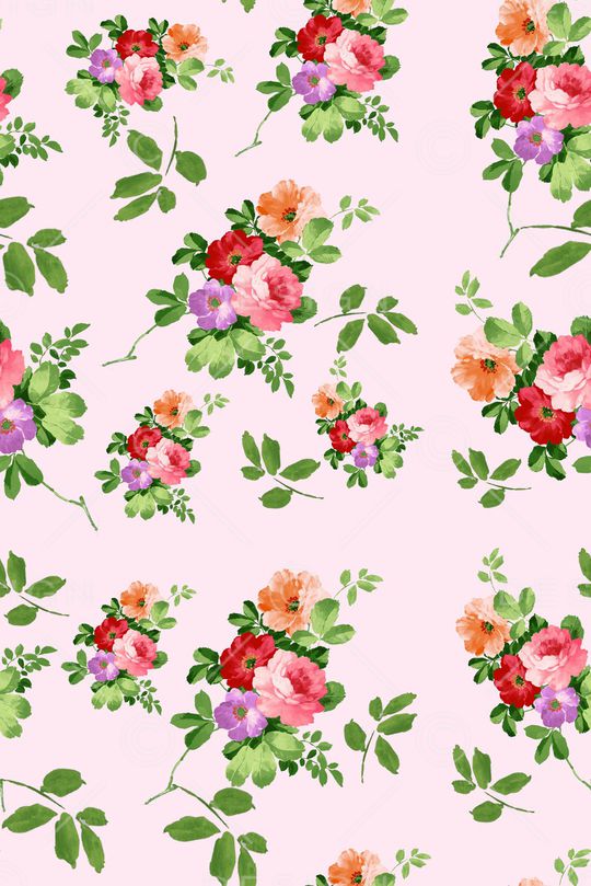 褪色花卉印花华亿平台图片