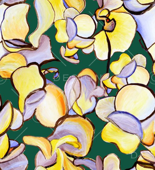 抽象花卉印花华亿平台图片