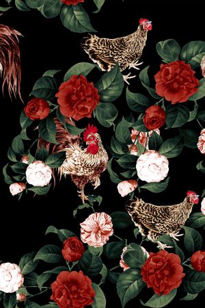 玫瑰花印花华亿平台图片