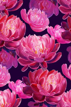 牡丹印花华亿平台图片