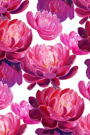 牡丹印花华亿平台图片