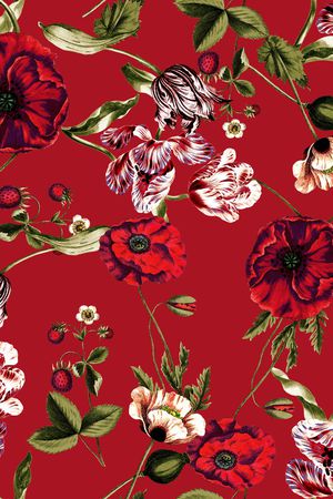 郁金香印花华亿平台图片