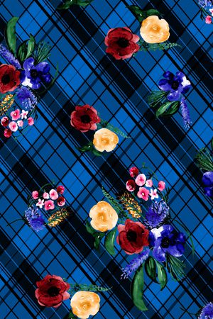 格子印花华亿平台图片