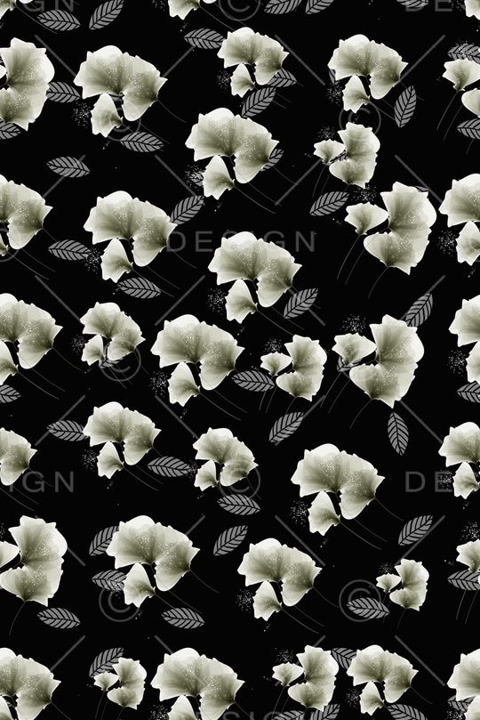 褪色花卉印花华亿平台图片