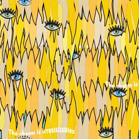 眼睛印花华亿平台图片