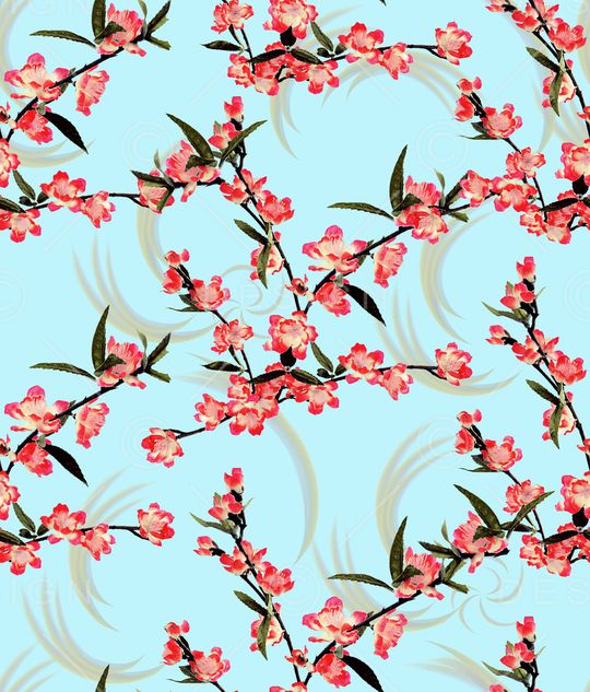 花卉印花华亿平台图片