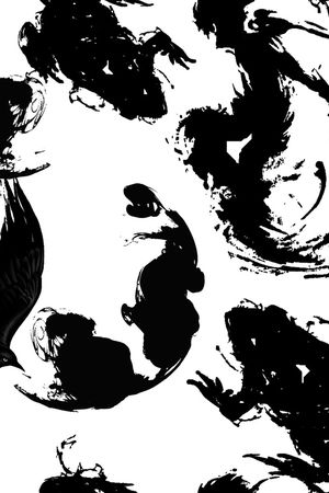 黑白华亿平台印花华亿平台图片