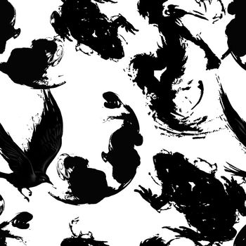 黑白华亿平台印花华亿平台图片