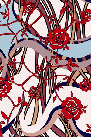 玫瑰花印花华亿平台图片