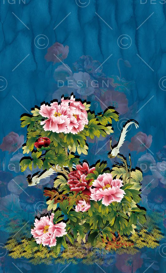 古典花纹印花华亿平台图片