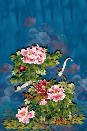 古典花纹印花华亿平台图片