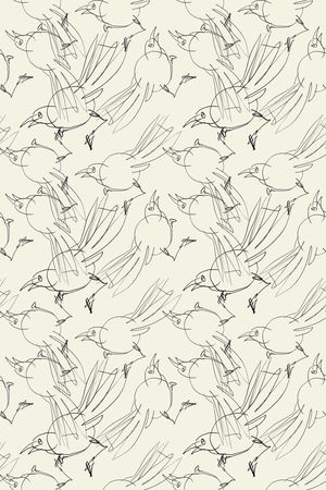 鸟昆虫图案印花华亿平台图片