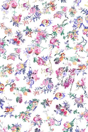 抽象花卉印花华亿平台图片