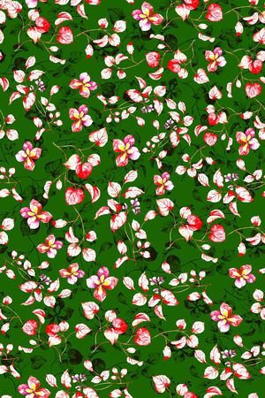 手绘花卉印花华亿平台图片