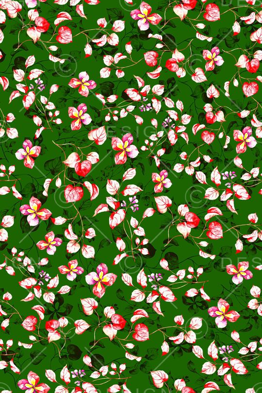 手绘花卉印花华亿平台图片