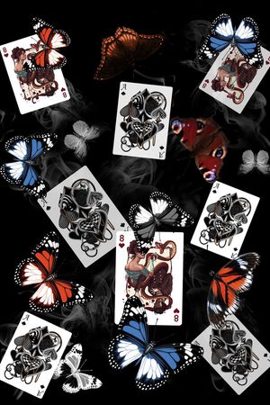 扑克印花华亿平台图片