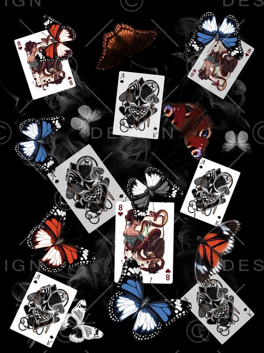 扑克印花华亿平台图片